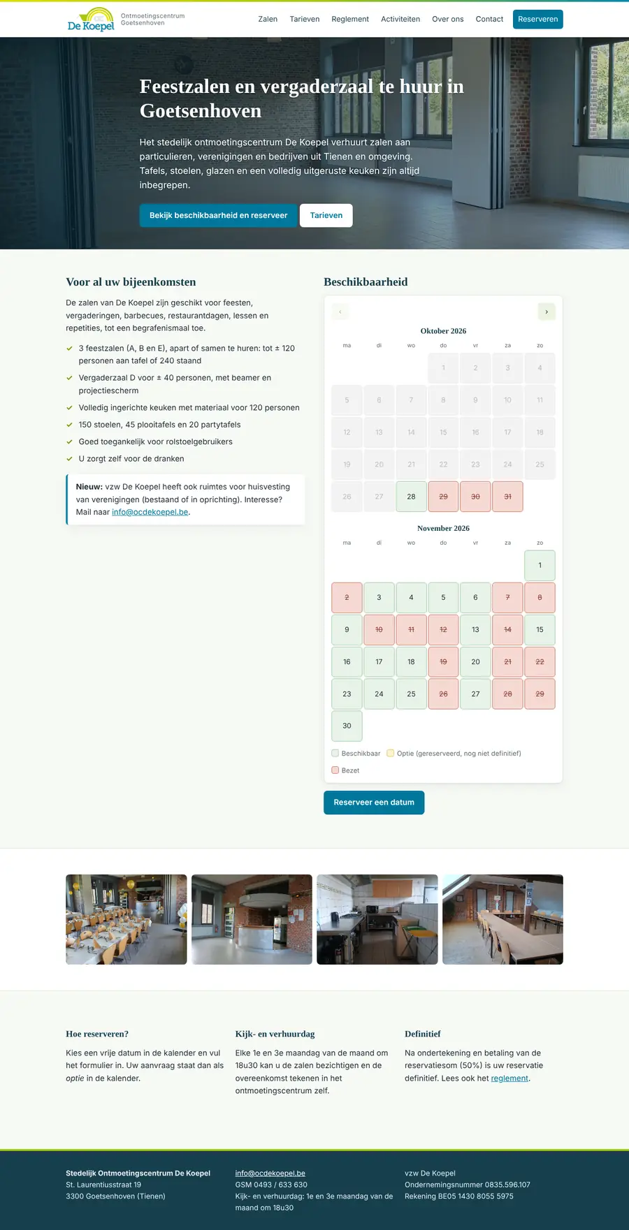 Site web OC De Koepel