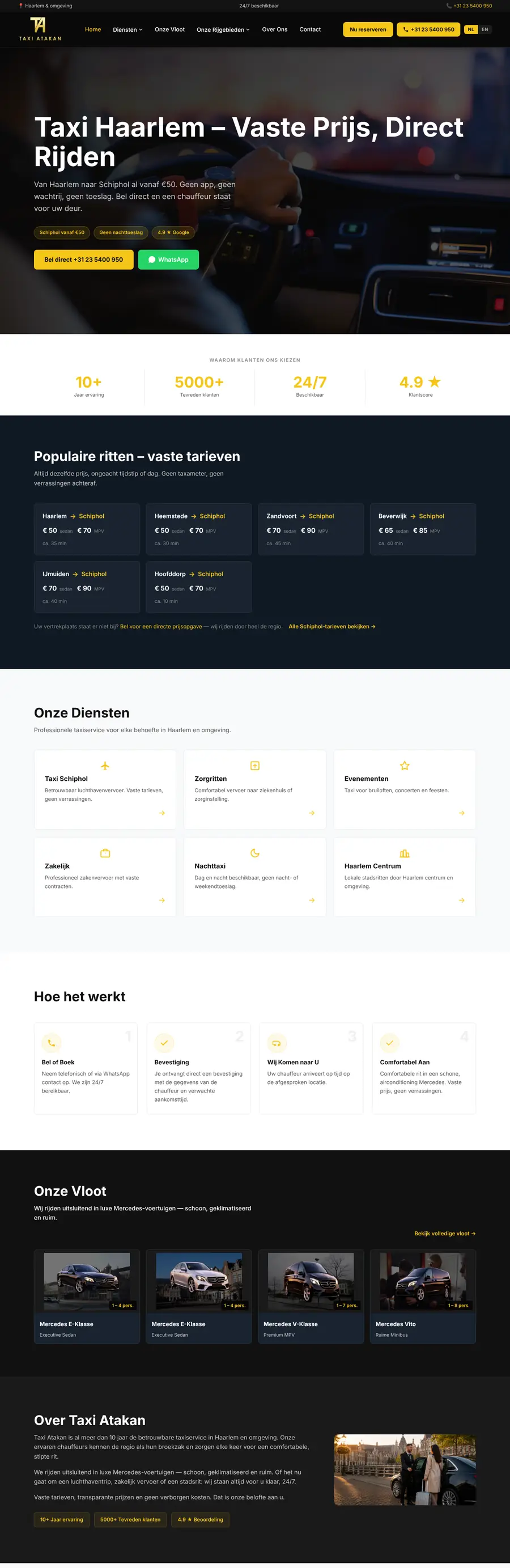 Site web Taxi Atakan